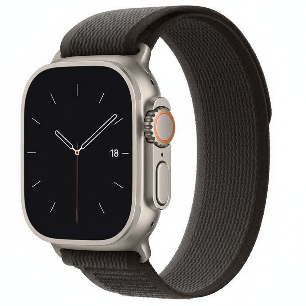 Apple Watch Ultra 49mm GPS + Cellular Titanium Case with Black/Gray Trail Loop (S/M) Apple