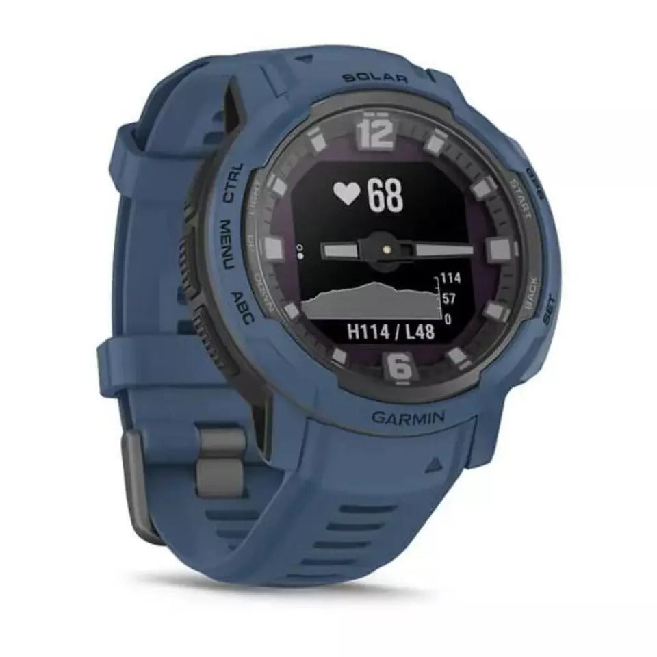 Garmin Instinct Solar GPS Multi Sport Watch - Tidal Blue (Refurbished Grade-A)