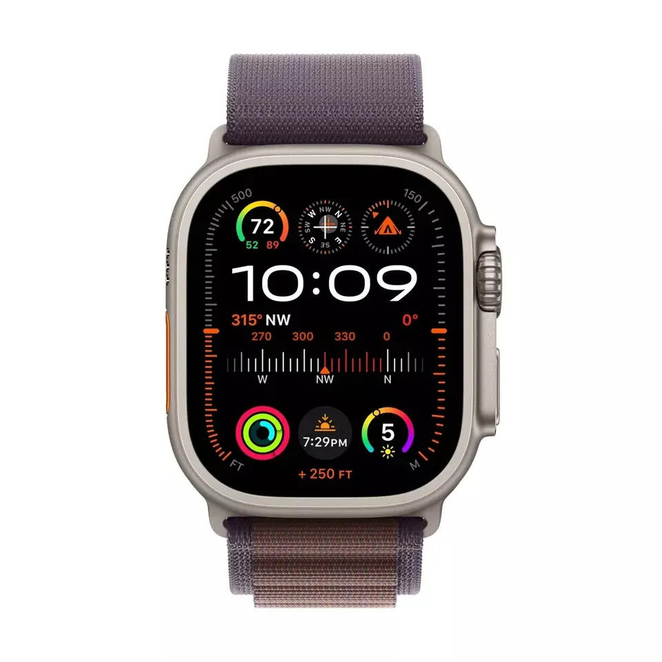 Apple Watch Ultra 2 GPS + Cellular - 49mm Titanium Case with Indigo Alpine Loop - Medium ( Open Never Used )