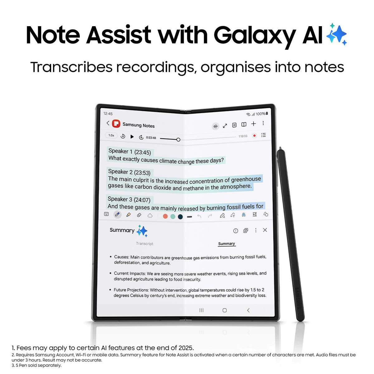 Samsung Galaxy SM-F956B Z Fold 6 5G 256GB Silver-AU Version