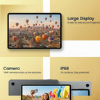 Samsung Galaxy Tab S10 FE+ Wi‑Fi Gray showing Android home screen and One UI interface

