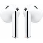 Samsung Galaxy Buds 3 R530 White earbuds placed inside their charging case.