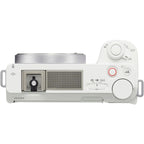 Sony ZV-E10 Mirrorless Camera with 16-50mm Lens (ILCZV-E10L) (White)