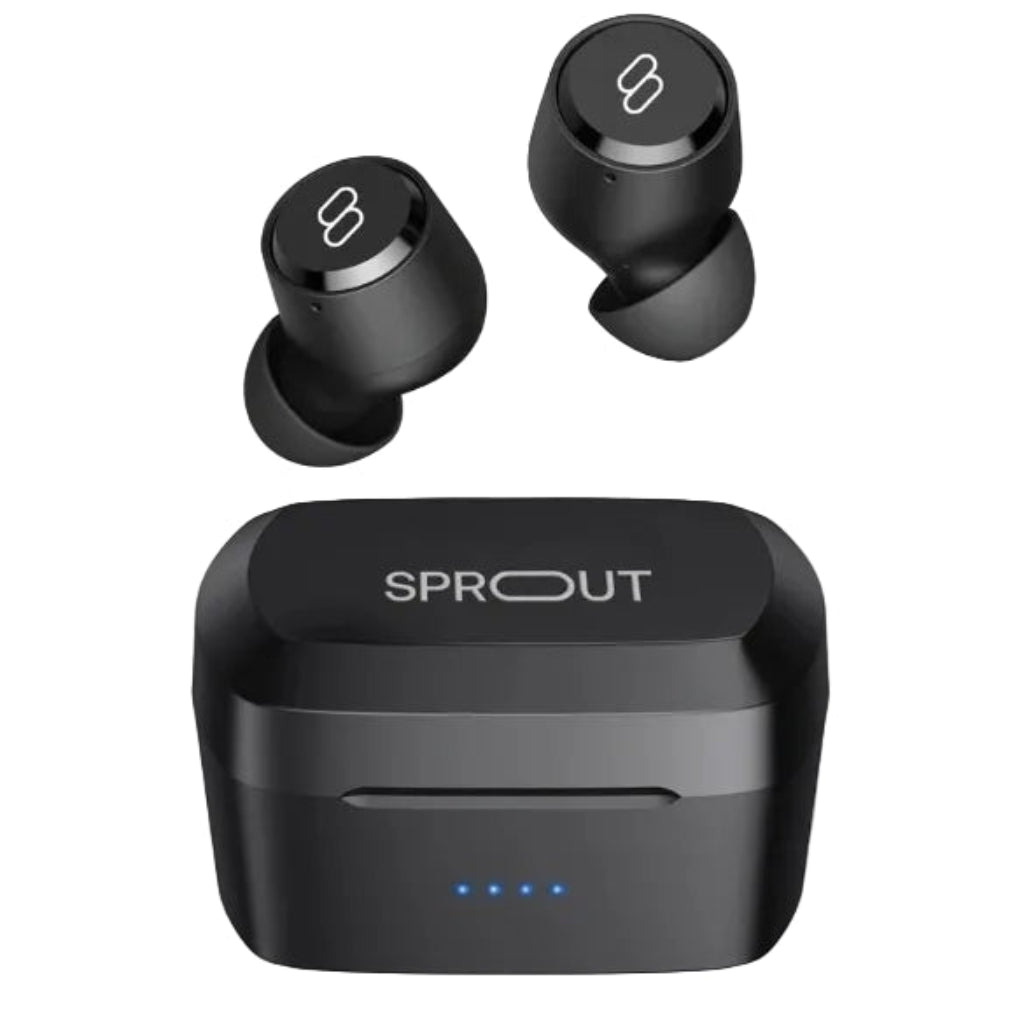 Sprout CRTX2 Wireless Earbuds – Black , White - Black