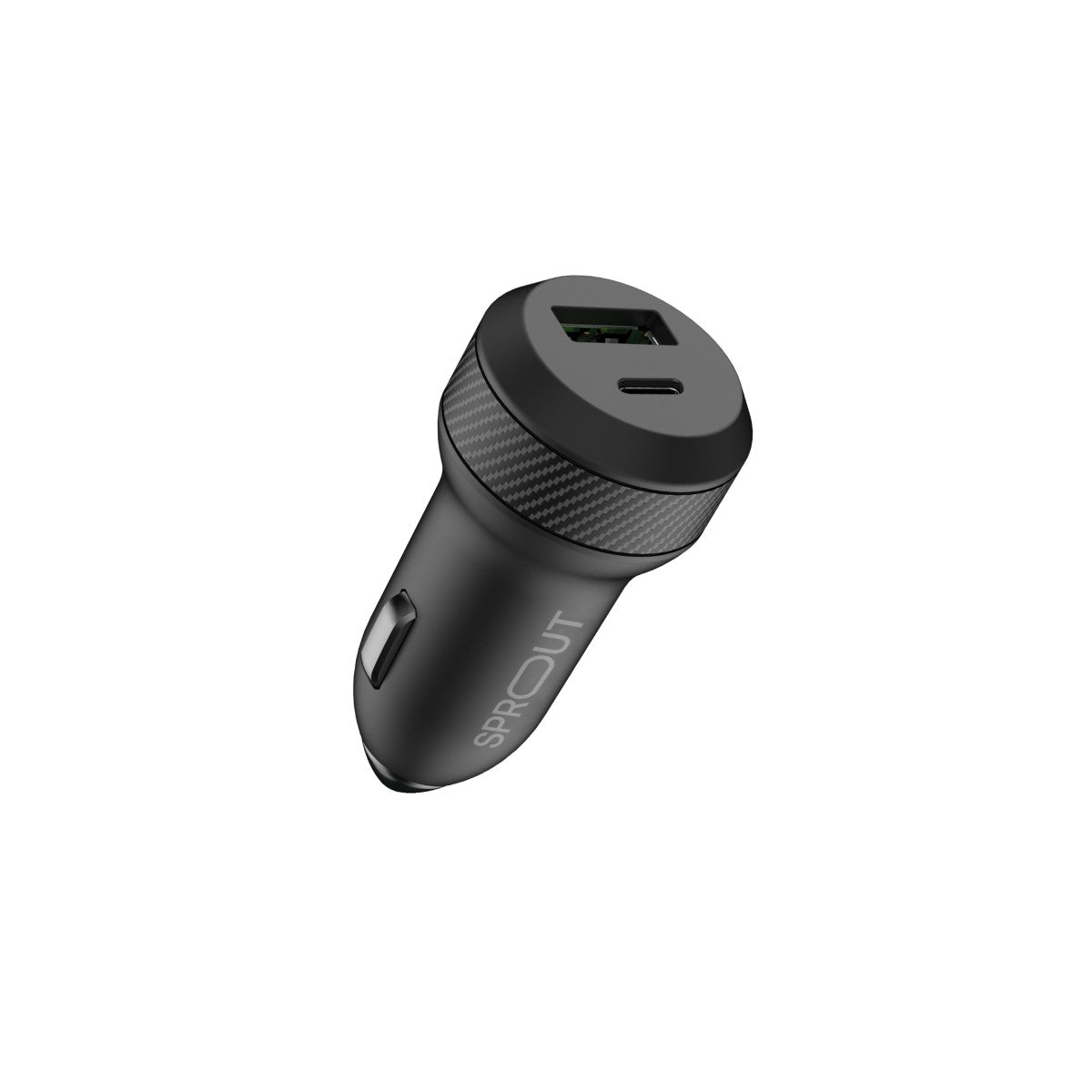 Sprout Dual Port Car Charger QC 3.0 Black ( AU Version ) Box Damage