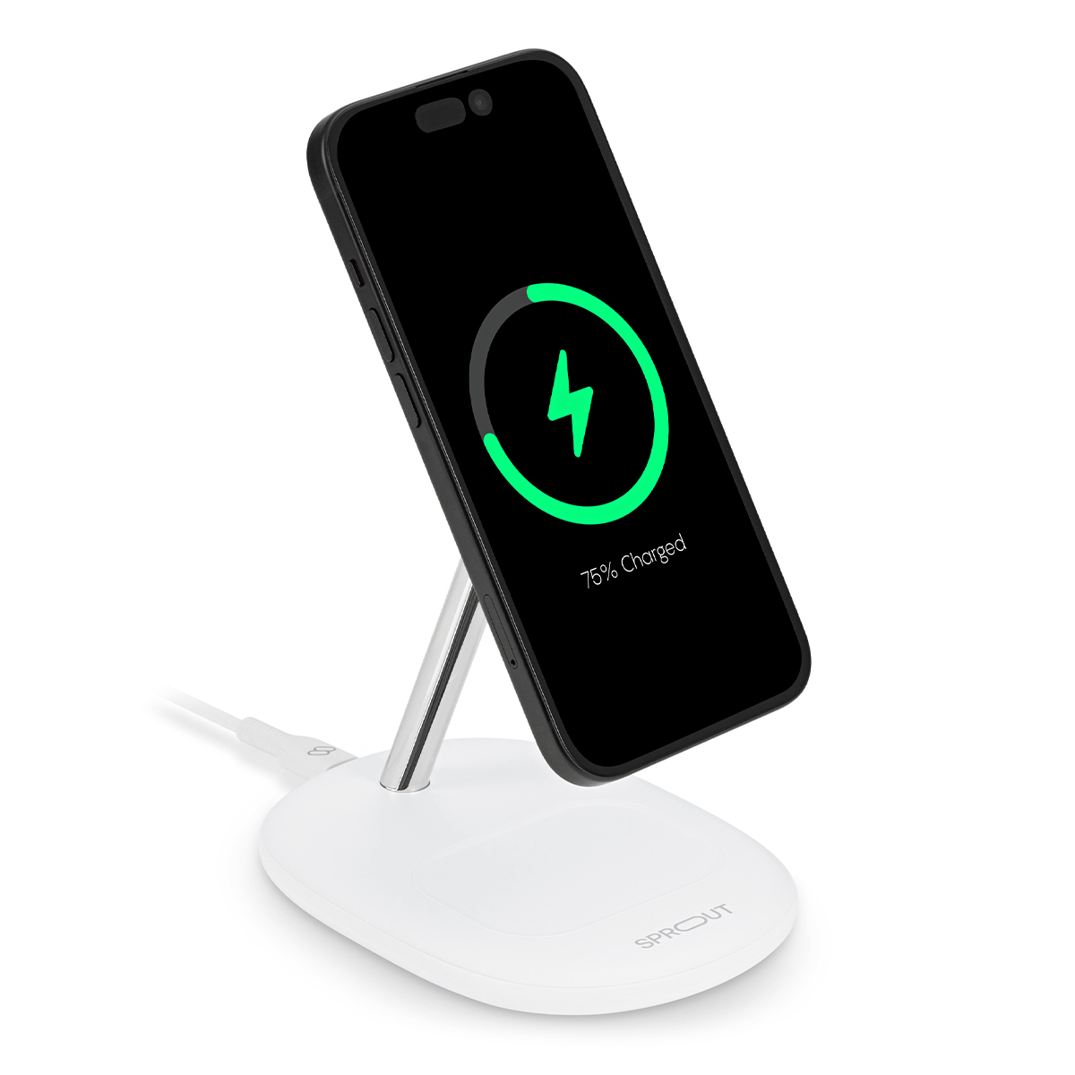 Sprout Qi2 Magnetic 3-in-1 Wireless Charger White
