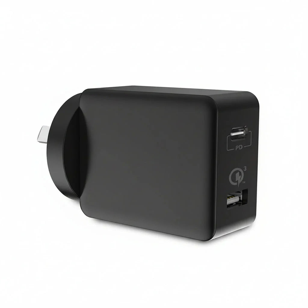 Sprout Dual Port Power Supply QC3.0 - Black - Fast USB Wall Charger (Copy) Sprout