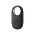 Samsung Galaxy SmartTag2 Black hanging from a pet’s collar, illustrating use as a pet tracker accessory.