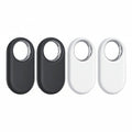 Samsung SmartTag2 Bluetooth Tracker 4-Pack in Black and White displayed front and back