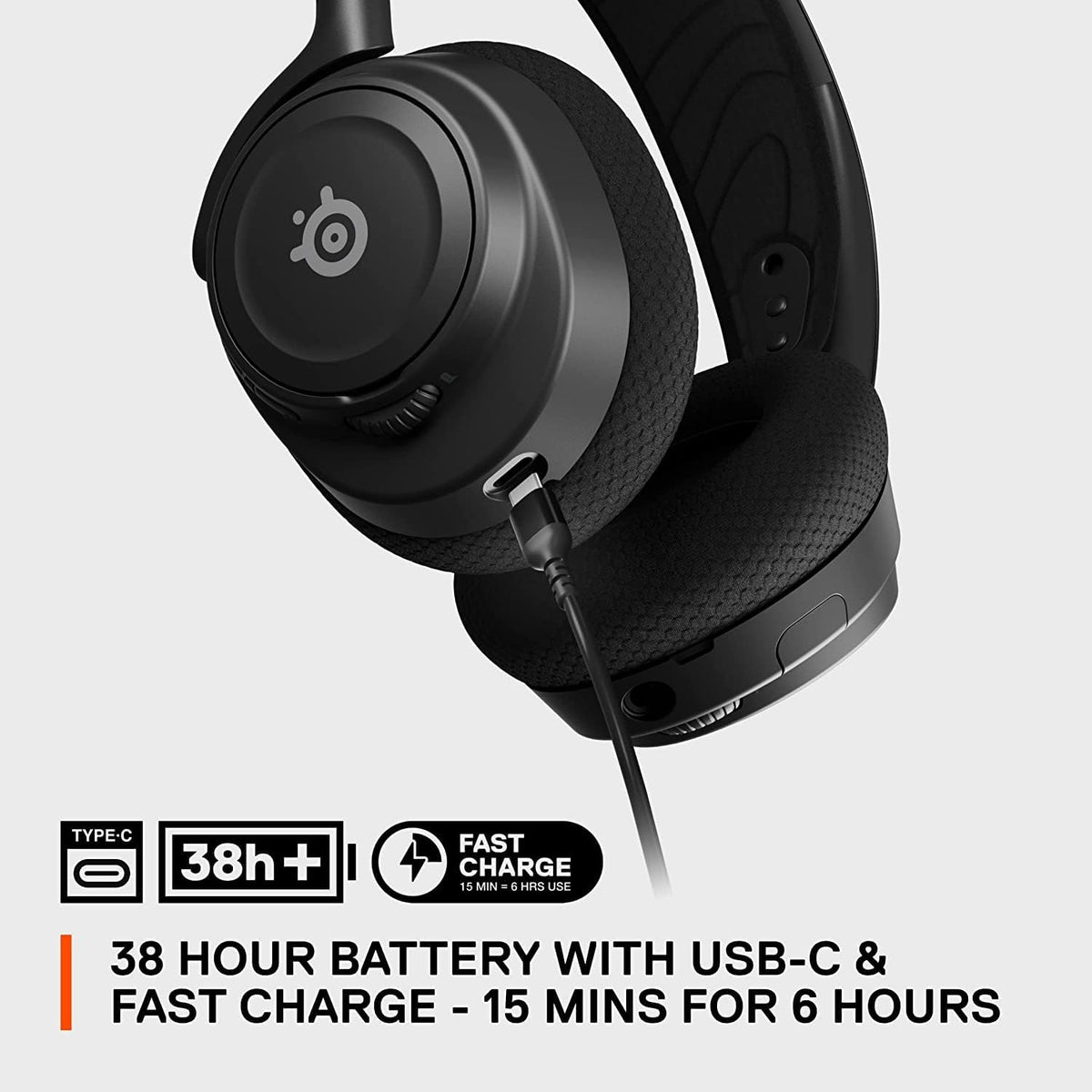 SteelSeries Arctis Nova 7 Wireless USB-C Gaming Headset - Multi-Platform (PC, PlayStation, Switch, Android), Bluetooth, 38-Hour Battery, Fast Charging, Noise-Cancelling Gen 2 Mic