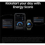 Galaxy Watch7 44mm Green on charging puck illustrating wireless charging

