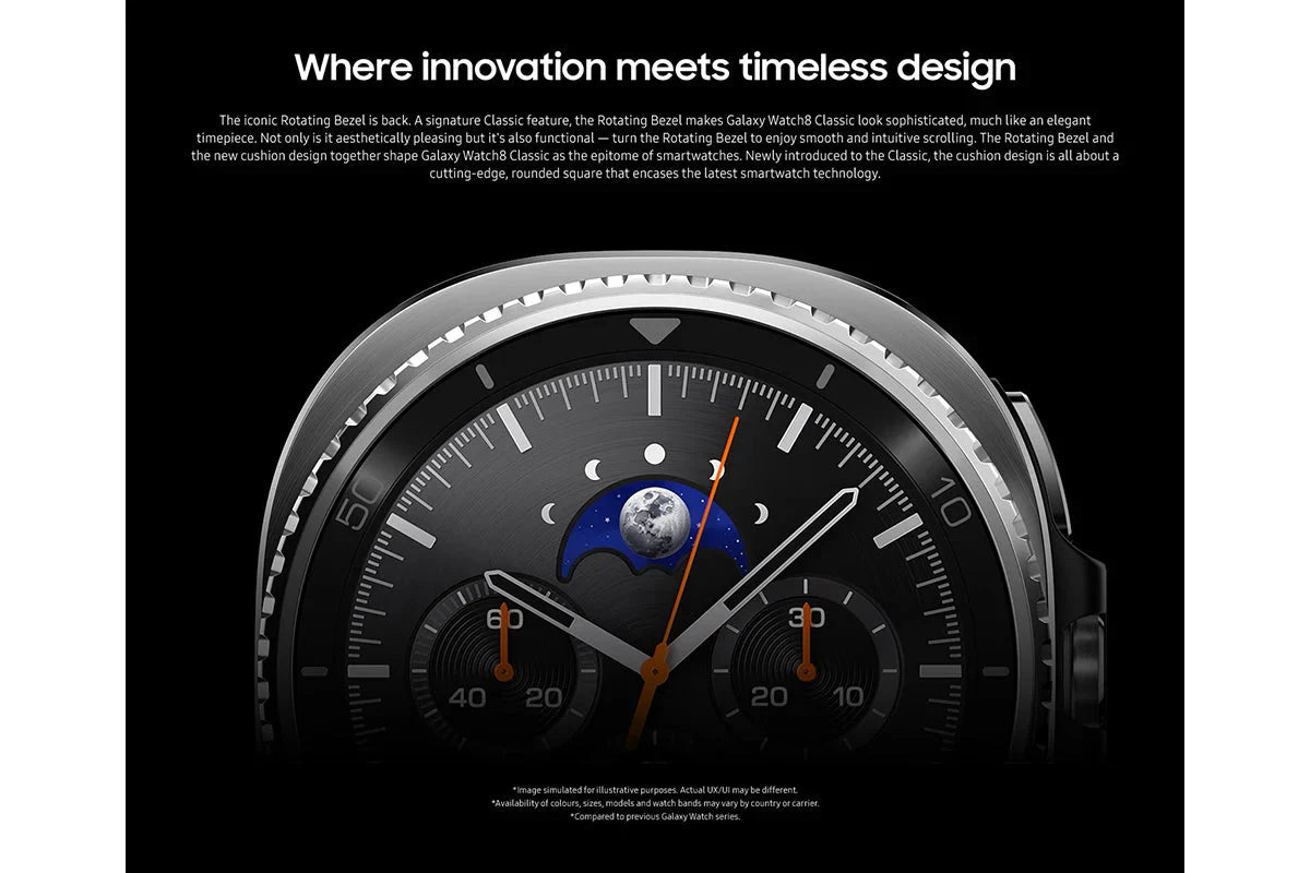 Samsung Galaxy Watch8 Classic 46mm Black displaying body composition analysis results


