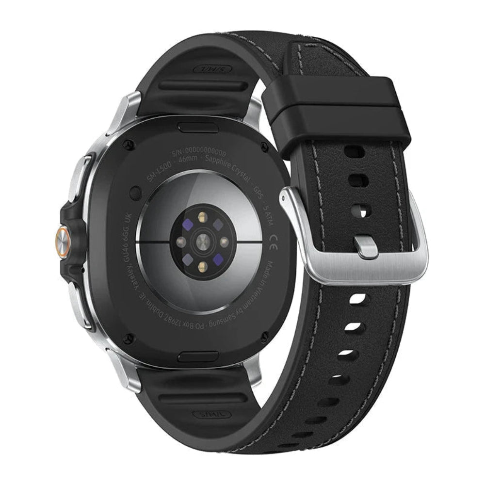 Samsung Galaxy Watch8 Classic 46mm Black displaying GPS route tracking for outdoor run

