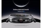 Samsung Galaxy Watch8 Classic 46mm Black showing notification panel with messages and call alerts

