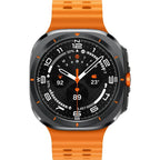 Samsung Watch Ultra 47mm partially submerged in water to illustrate 10 ATM and IP68 water resistance.