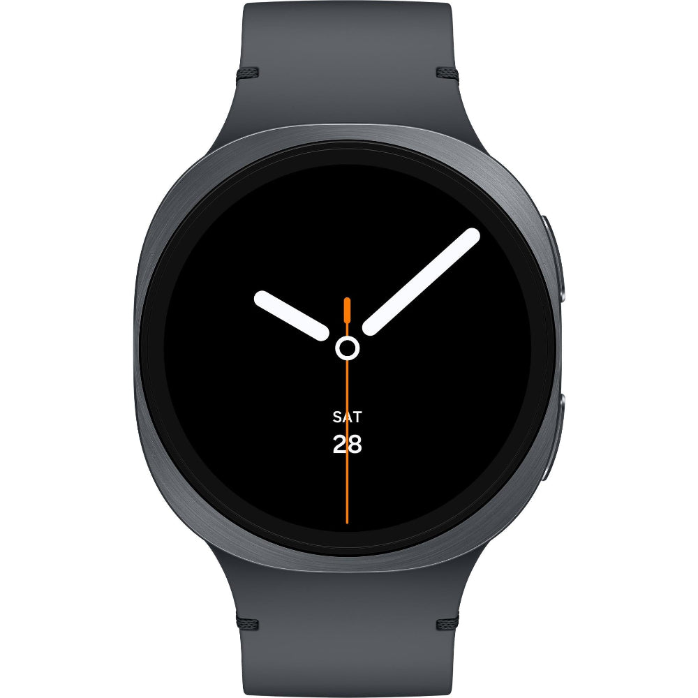 Galaxy Watch 8 Black smartwatch showing round touchscreen