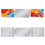 Close‑up of one 15.6-inch 1920 × 1200 IPS panel on the Trion 360° trifold monitor displaying a colour‑rich image.