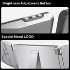 Galaxy‑style promotional render of Trion 15.6-inch 360° trifold monitor highlighting “1080P IPS, sRGB 100%, 360° Trifold” text.