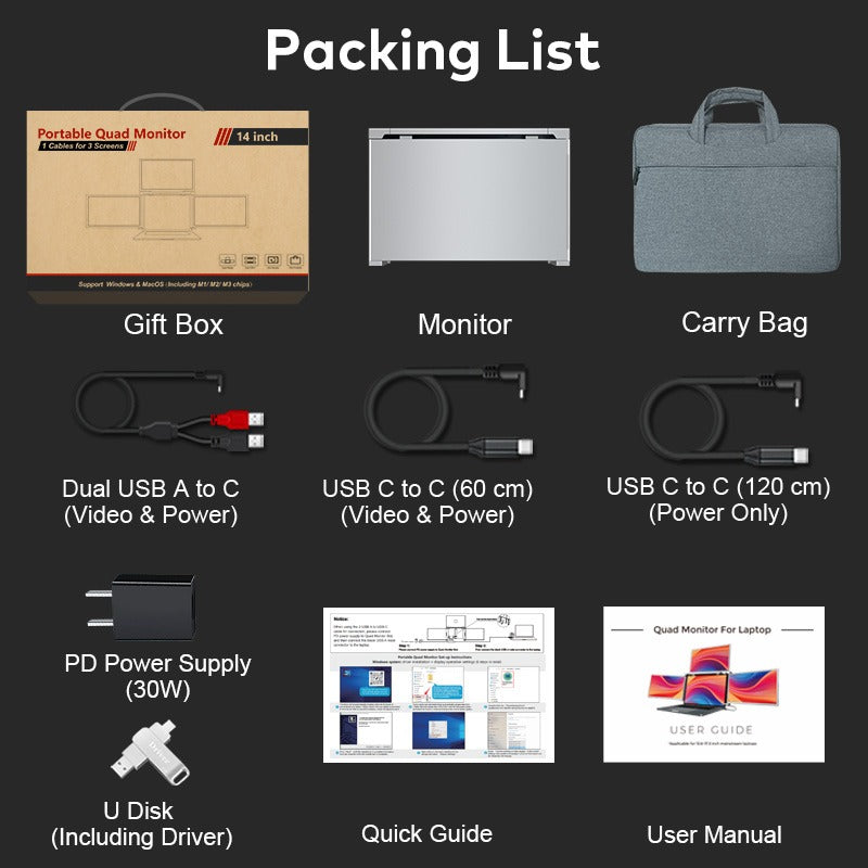 Close‑up of IPS panel on Trion 14" quad monitor viewed from extreme side angle to show consistent colours.