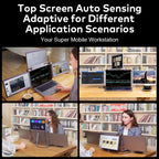 Close‑up of on‑screen display menu on Trion 14" FHD panel adjusting brightness and colour settings.