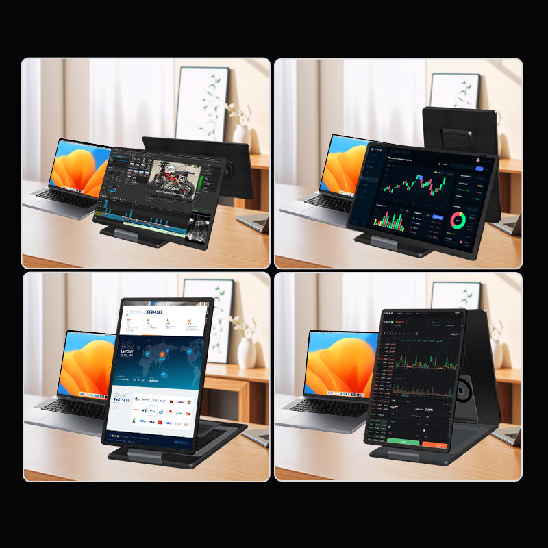 Trion 15.6 Inch FHD IPS Detachable Plug and Play LED Screen Extender Portable Monitor with Horizontal and Vertical Mode Trion