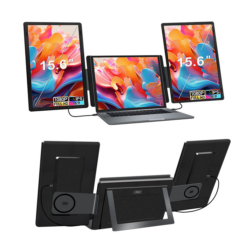 Trion 15.6 Inch FHD IPS Detachable Plug and Play LED Screen Extender Portable Monitor with Horizontal and Vertical Mode Trion