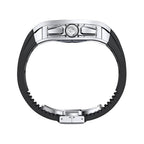 Trion Luxury Carbon Fiber Protective Case and Modification Kit Compatible with Apple Watch Series 8 (45mm) - Silver