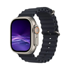 Apple Watch Ultra 49mm GPS + Cellular Titanium Case with Midnight Ocean Band With 100% Battery - Pristine - Refurbished