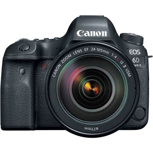 Canon EOS 6D Mark II Kit (24-105mm f/4L IS II USM Lens) DSLR Camera - Black Canon