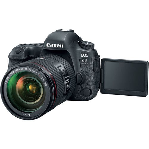 Canon EOS 6D Mark II Kit (24-105mm f/4L IS II USM Lens) DSLR Camera - Black Canon