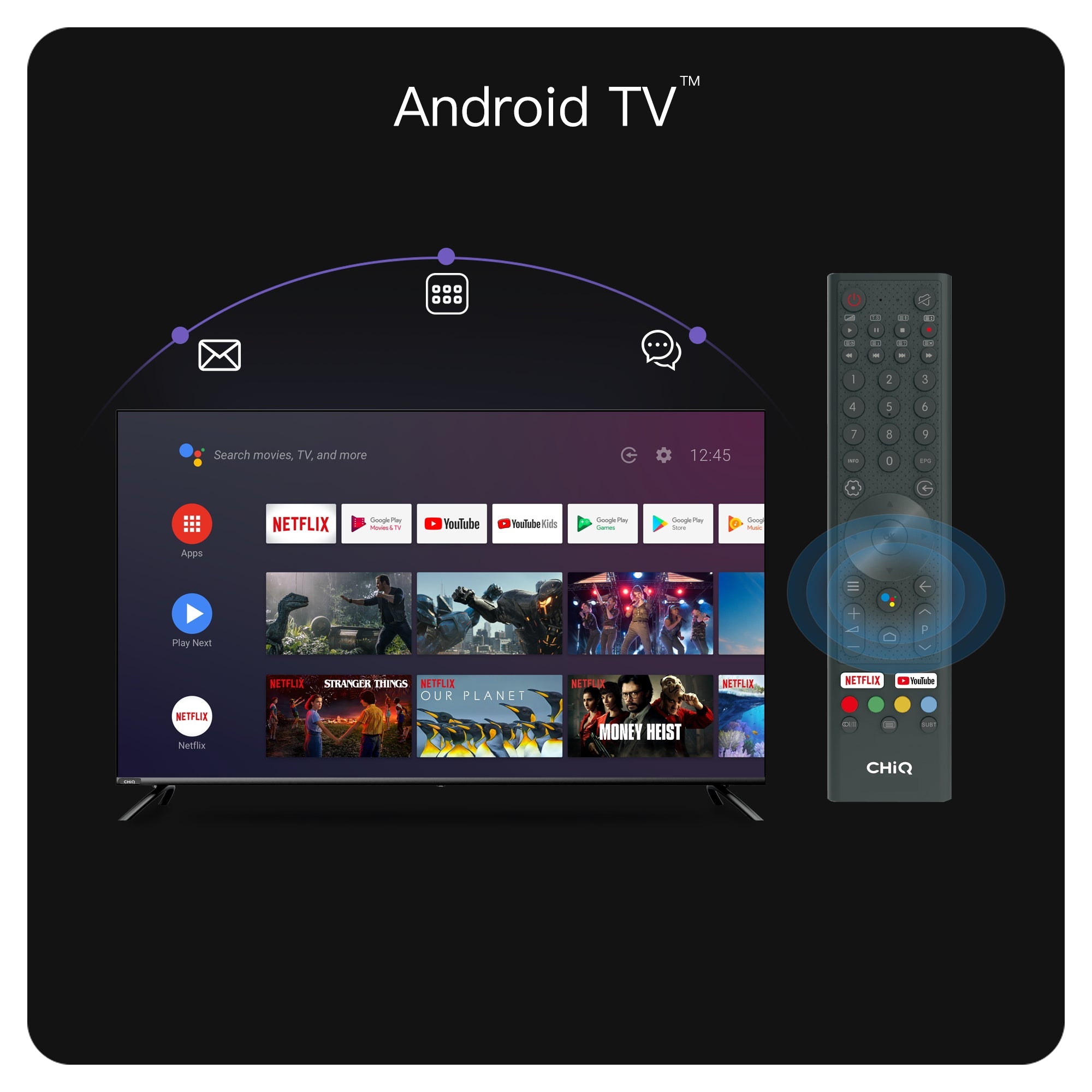 Chiq 58 Inch 4K UHD Smart Android LED TV (Refurbished)