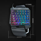G92 One-handed Gaming Membrane keyboard Ergonomic Keypad Tristar