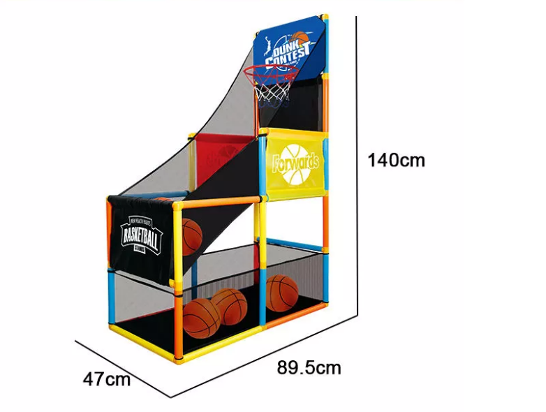 Portable Basketball Shooter Basket Stands Adjustable Height Game Set for Kids Tristar