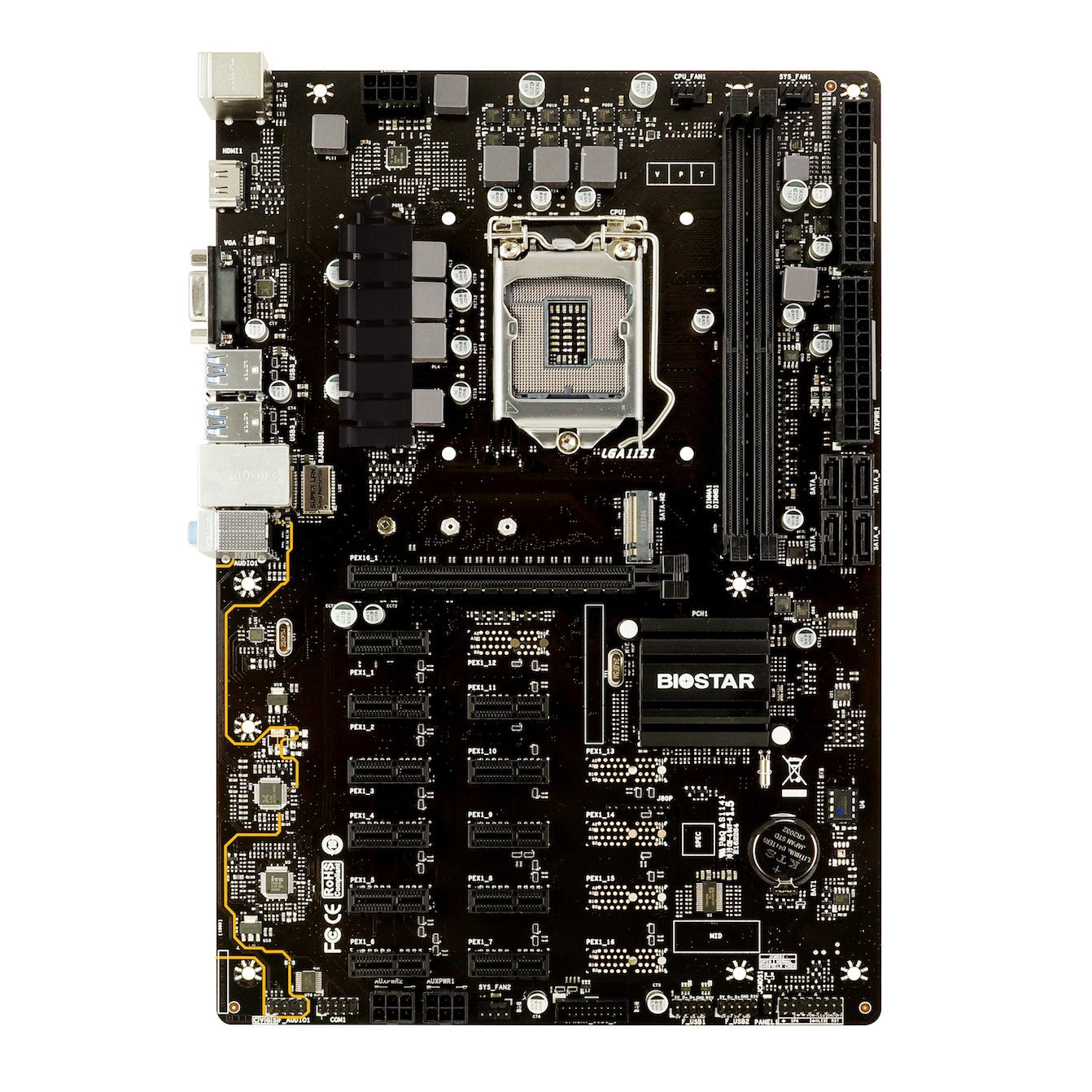 BioStar TB360-BTC PRO/ 2.0 LGA 1151 Mining Motherboard Biostar