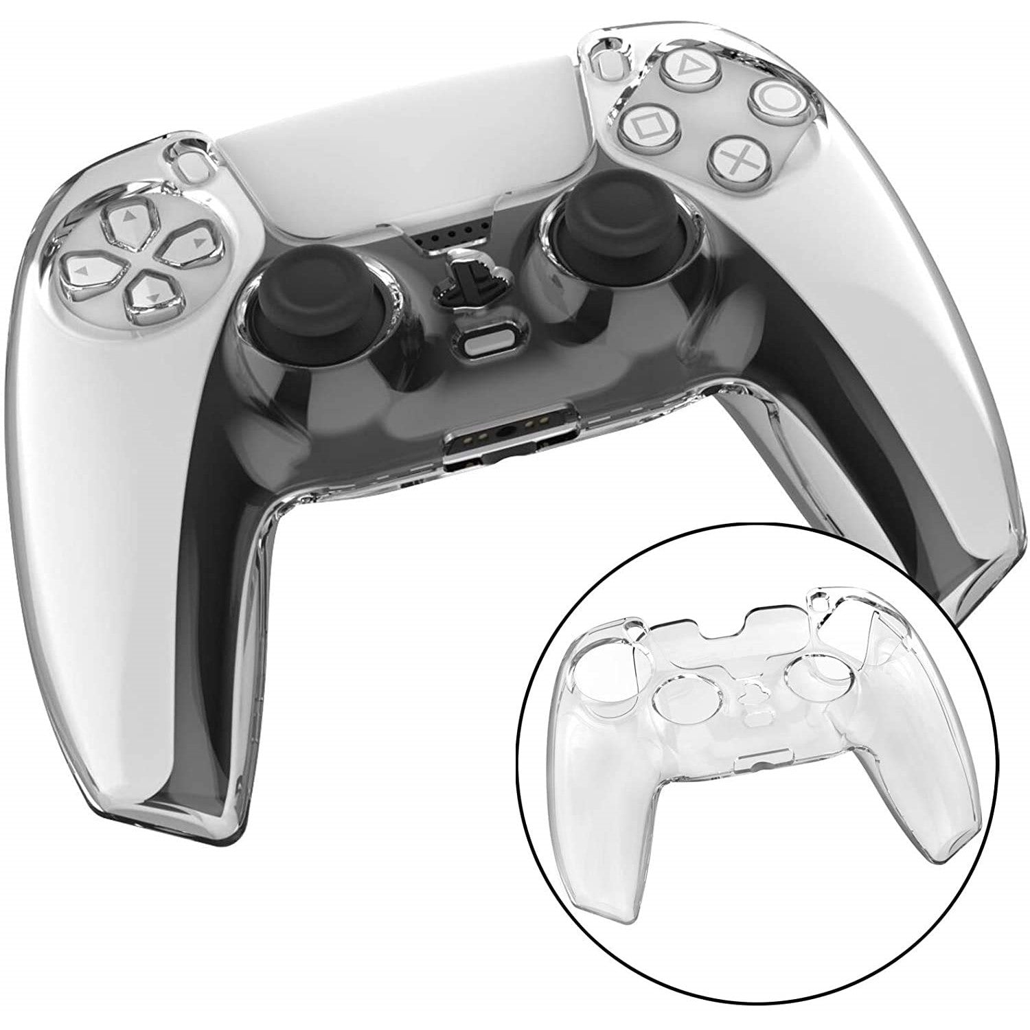 Clear Crystal Protective Anti Scratch Transparent Case for PS5 Controller Tristar