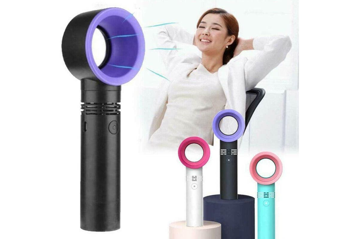 Portable Handheld Fan USB Summer Fan No Leaf Handy Bladeless AU Tristar