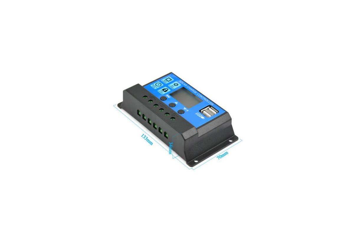 Solar Charge Controller Regulator 12V-24V 5V 2USB Port Tristar