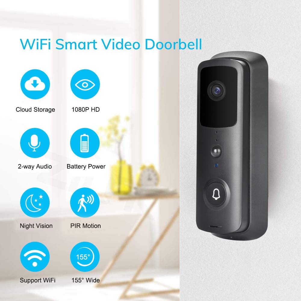 Tuya V30 Waterproof 1080P HD Smart Video Doorbell Camera with Chime Tuya