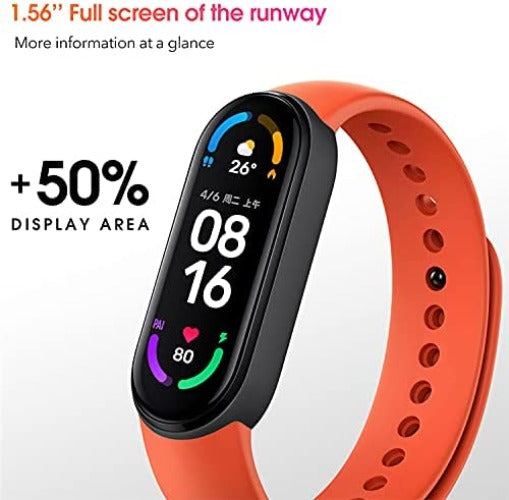 Xiaomi Mi Smart Band 6, Sports Fitness Tracker, Sleep Heart Rate Health Monitoring, Last Long Battery, 5 ATM Waterproof Xiaomi