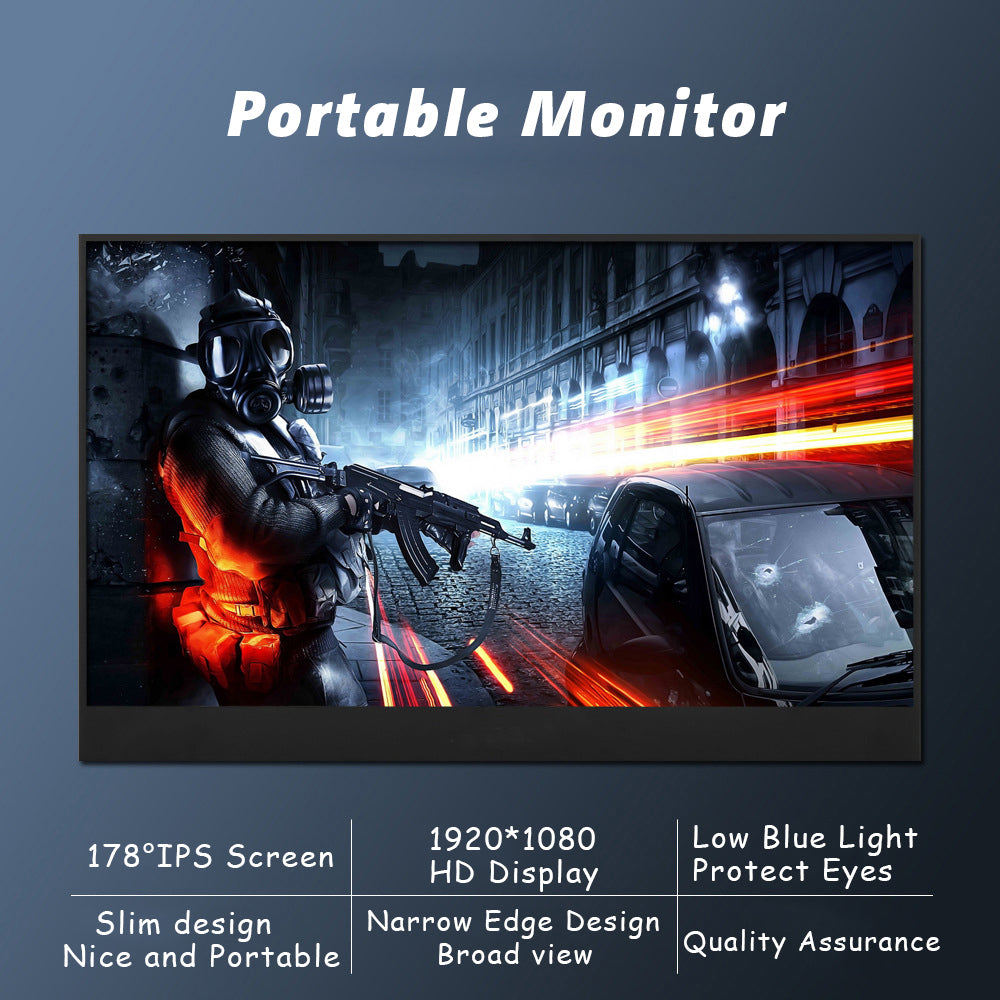 Portable Monitor 1080P IPS HDR Compatible with Multi-Devices Tristar