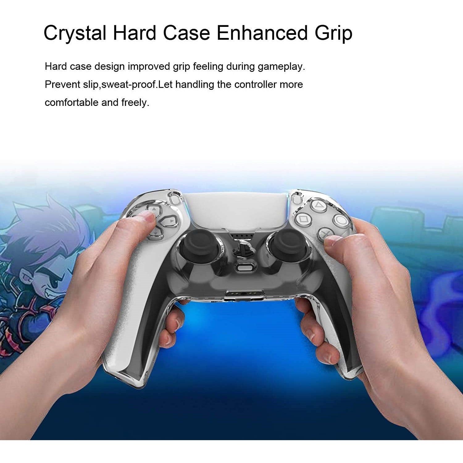 Clear Crystal Protective Anti Scratch Transparent Case for PS5 Controller Tristar