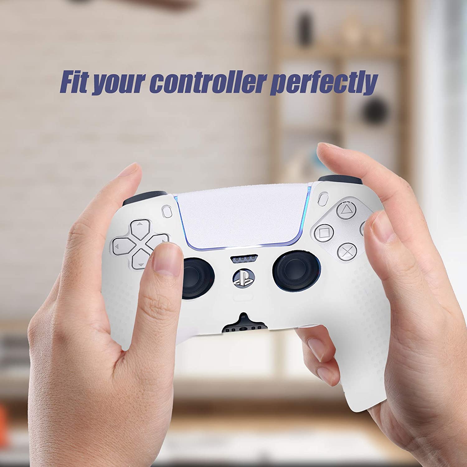 Silicone Protective Case for PS5 PlayStation 5 controller – White Tristar