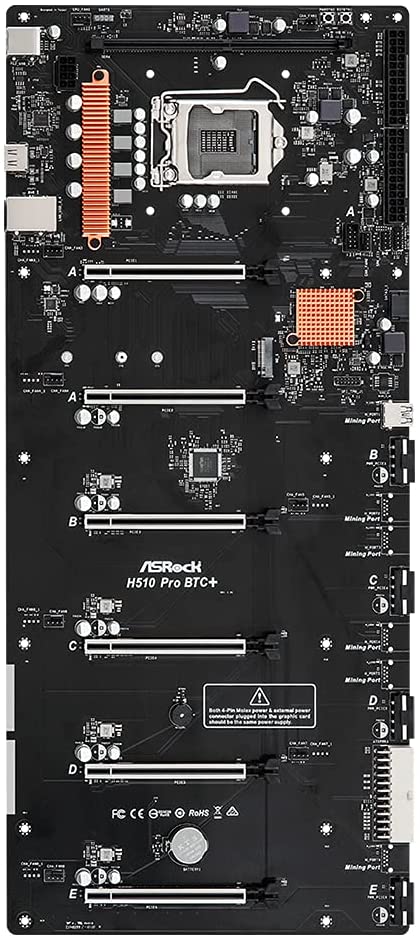 ASRock H510 Pro BTC+ Bitcoin Mining Motherboard ASRock