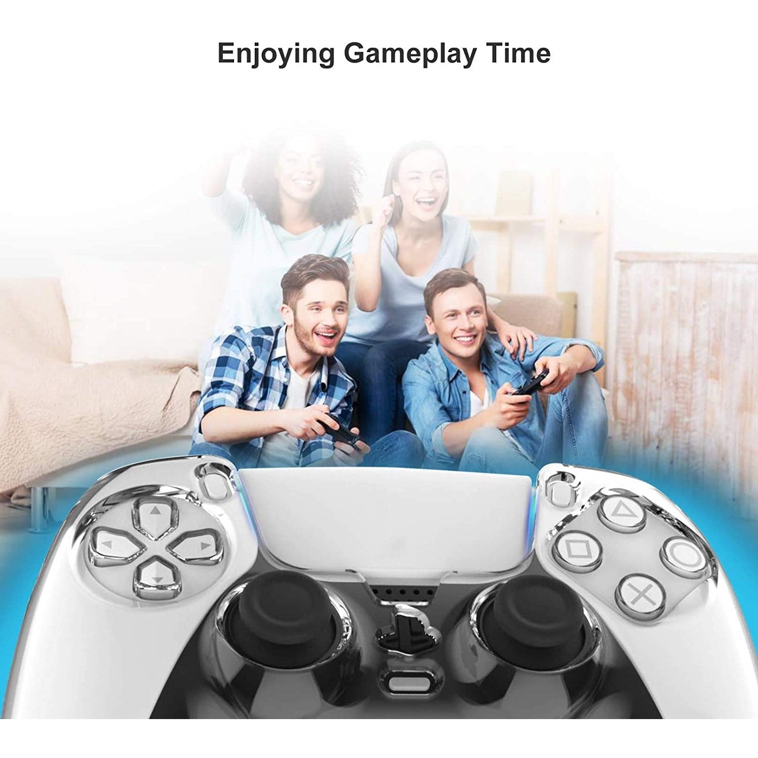 Clear Crystal Protective Anti Scratch Transparent Case for PS5 Controller Tristar