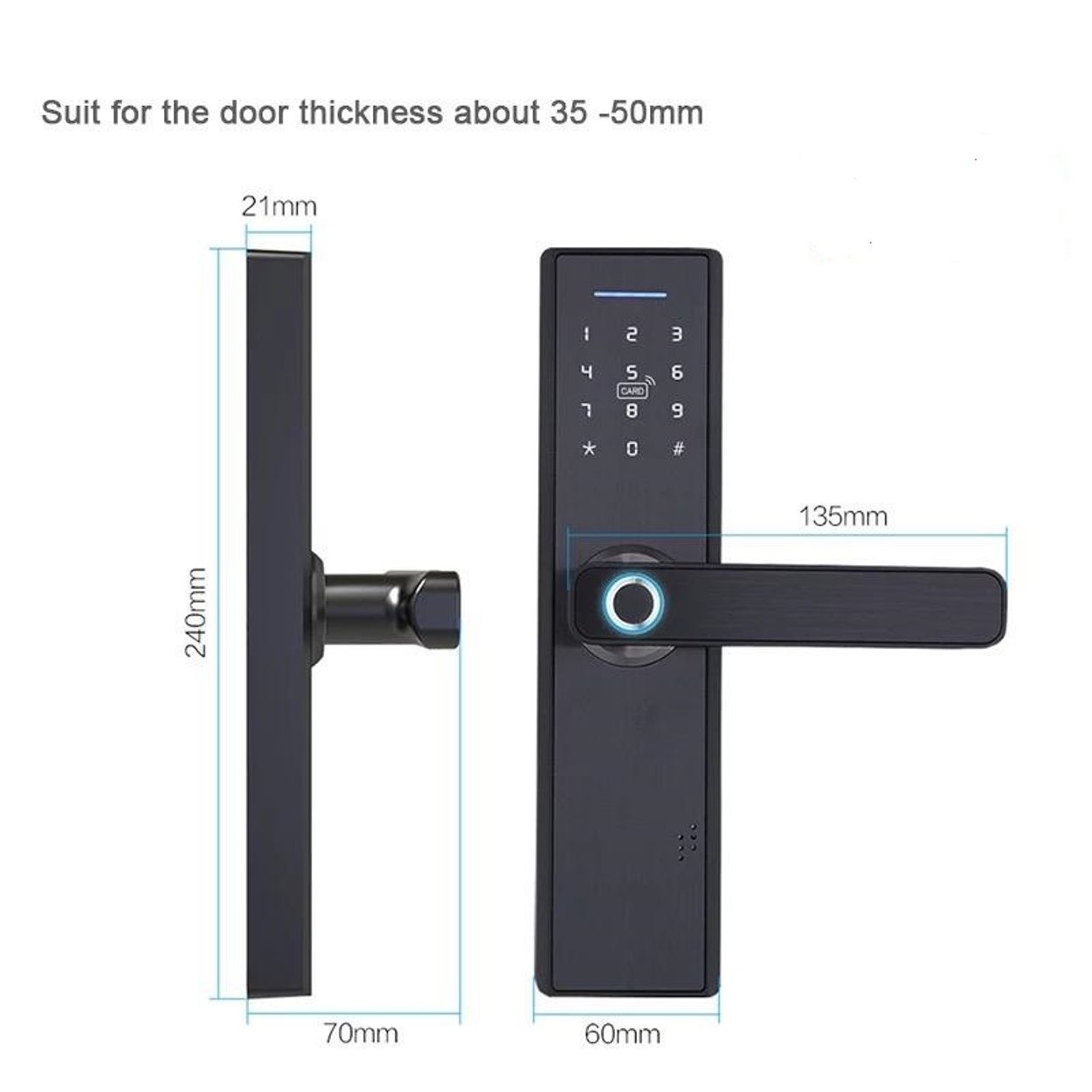 Fingerprint Smart Door Lock Wifi Connectivity – 5 ways to unlock Tuya