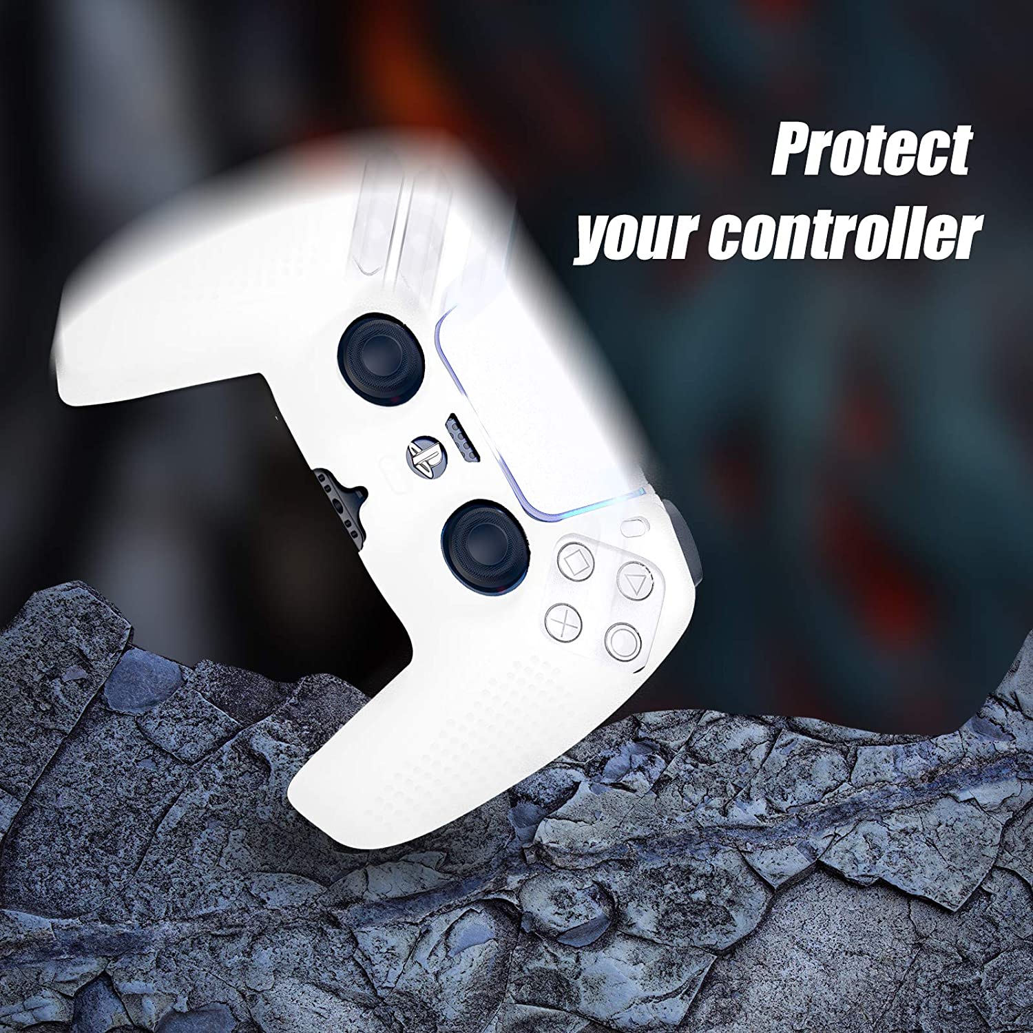 Silicone Protective Case for PS5 PlayStation 5 controller – White Tristar