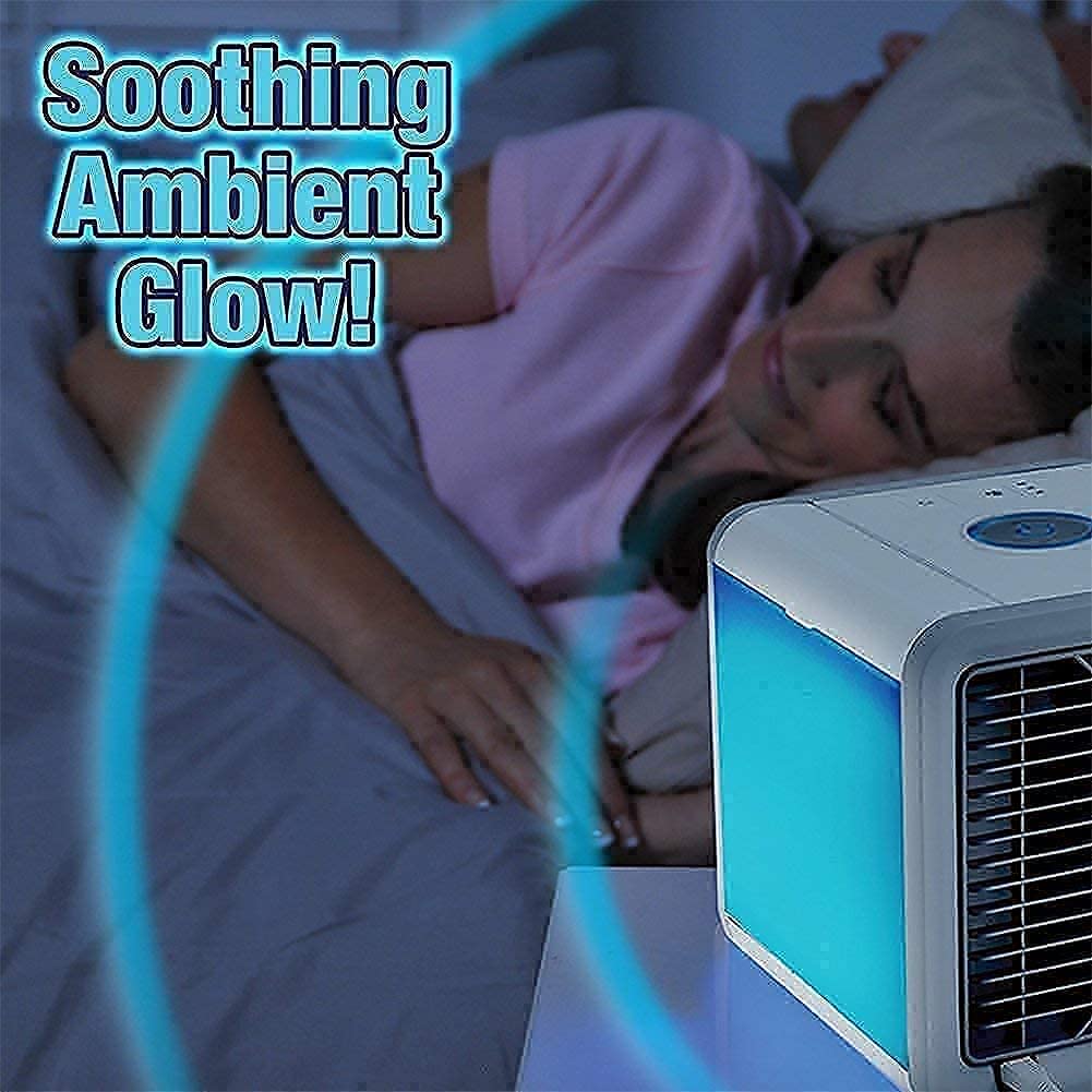 USB Portable Air Conditioner Air Cooler Desktop Fan Mini Air Circulator Purifier Colorful Atmosphere Lamp Tristar