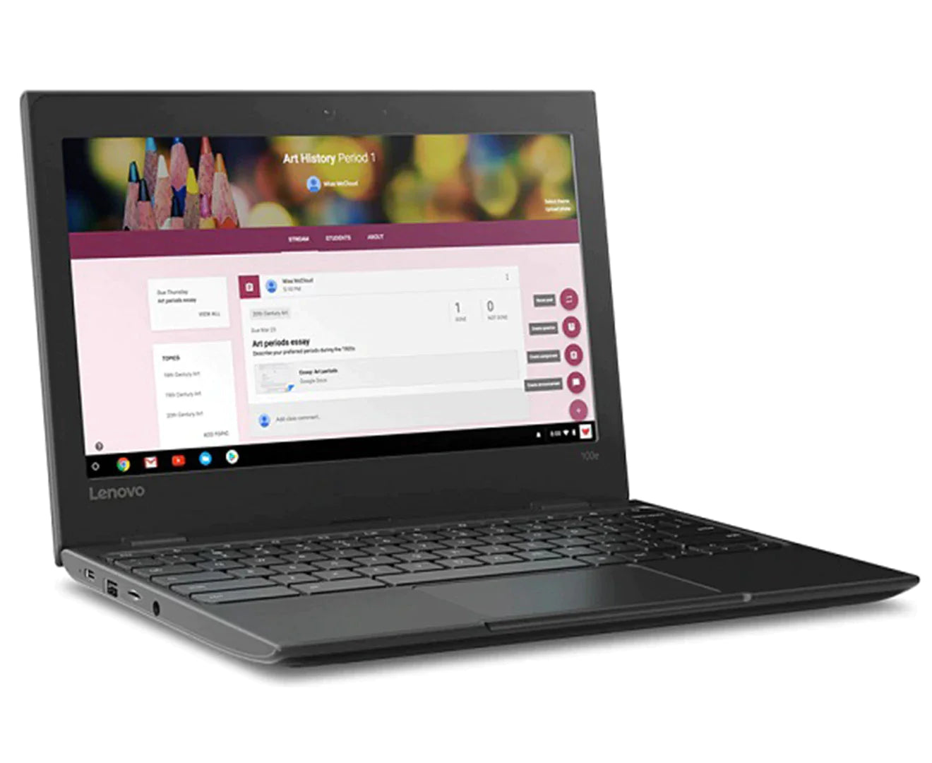 Lenovo 100e 11.6-inch Laptop Intel Celeron-N4020 4GB 32GB  Integrated Intel UHD Graphics 600 - Black
