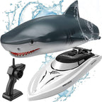 Remote Control 2 in 1 Dual Mode RC Electric Cordless Shark Speedboat Toy For Kids Tristar