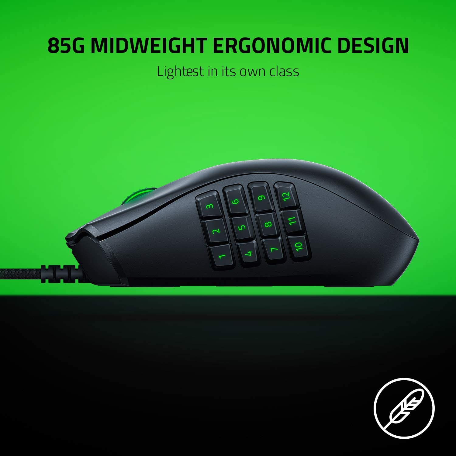 Razer Naga X Wired MMO Gaming Mouse - Black Razer